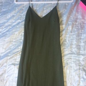 Long dress, just below the knee